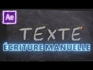 Créer une ANIMATION DE TEXTE MANUELLE sur AFTER EFFECTS (s’écrit tout seul, manuscrite)