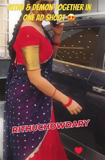 Rithu & Demon together in one ad shoot 😍#viral #shorts #rithuchowdhary #demon #adshoot #jewellery