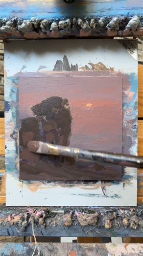 Brian Sindler Artist on Instagram: "Small Sketch #tonalism #acrylicpainting #landscapepainting #livingart #artistoninstagram"