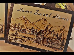 How to burn an easy landscape with Pyrography.