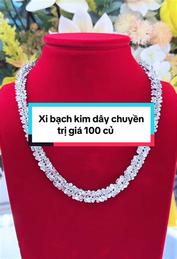 Xi bạch kim dây chuyền trị giá 100 🍠 #dâychuyền #bạc #xibachkim #tiktok #silver