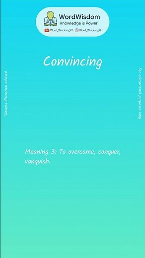 What does "Convincing" mean? | English vocabulary shorts | #convincing #wordwisdom