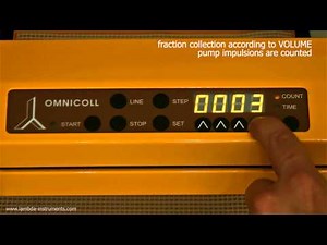 Fraction collector and sampler LAMBDA OMNICOLL: parameter selection and programming