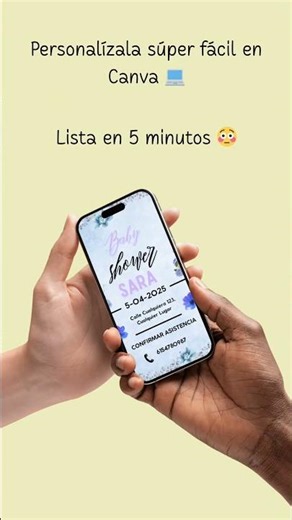 Invitación para Baby Shower 💙 Fácil de editar