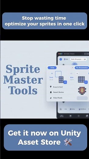 Sprite Master Tools #Unity2D #UnityAsset #unityassets #unityassetstore #gamedev