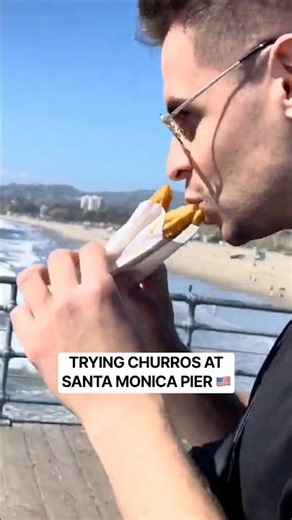 Trying Churros at Santa Monica Pier 🇺🇸👀