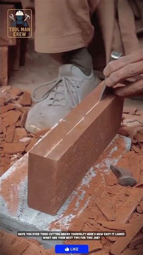 “Brick Cutting Tools: Using a Hammer and Chisel Like a Pro!” #toolmancrew #tools #construction