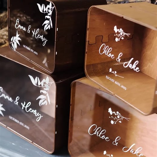 Personalized Rustic Wedding Card Box: Wooden Anniversary Keepsake - Etsy