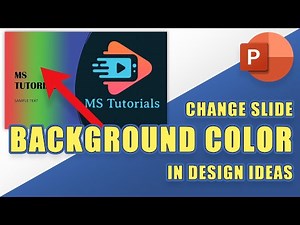 [HOW-TO] Change the Slide Background Color in Design Ideas (PowerPoint)