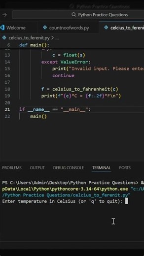 Python program to Convert Celcium to farenheit