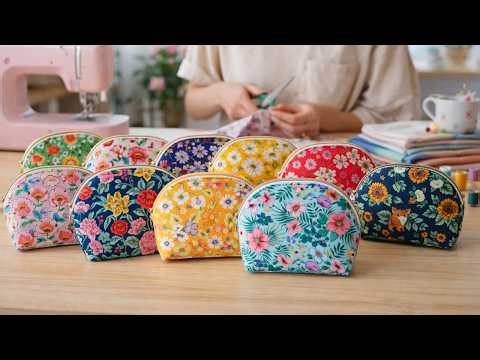 Ideas Sewing a cute bag for spring (Makeup Pouch) 💟 Gift Sewing Ideas 💟