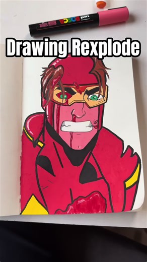 Rexplode Pen Drawing: Amazing Art from Invincible Series