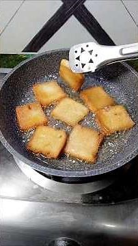 Crispy Fried Bread with Creamy Custard | Easy Bakery Style Sweet Dessert Recipe.
