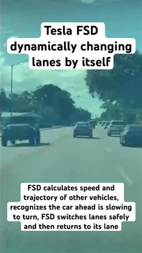 Tesla FSD dynamically switching lanes