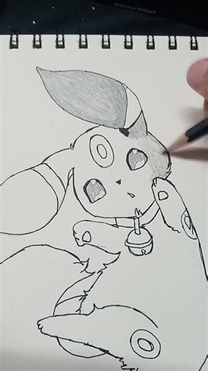 UMBREON DRAWING FROM POKEMON #shorts #drawing