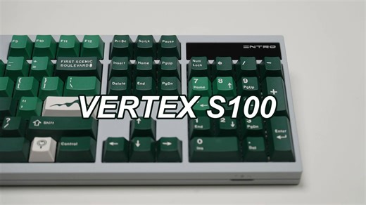 【@801】Vertex S100 | 104大配列 | 17.5低前高 | 高一致性 | 可无棉