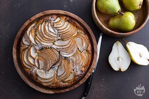 Torta di ricotta pere e cioccolato