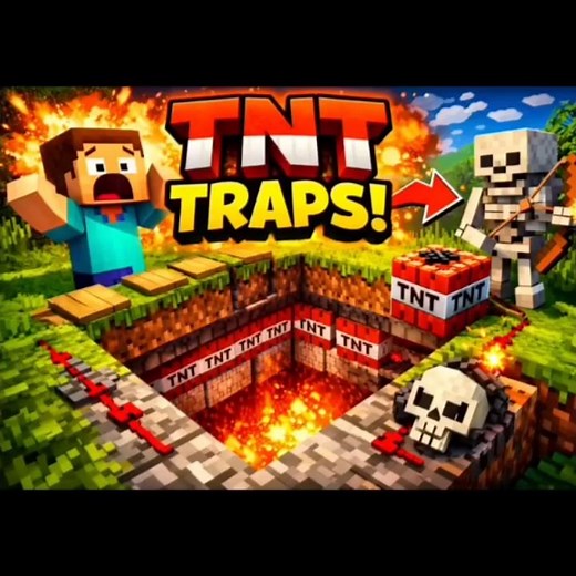 Minecraft’s BEST TNT Trap Ever 💣 | Most Satisfying Explosion in Survival! #minecraft #viral #shorts
