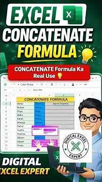 Excel CONCATENATE Formula | Combine Text Easily | Digital Excel Expert (Raman)