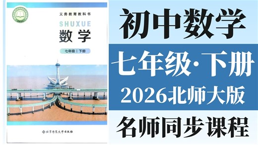 【全50集】初中数学七年级下册：这可能是B站最好的初一数学课程，最新人教版七下数学知识点全讲解，一个视频带你学好七年级数学！！