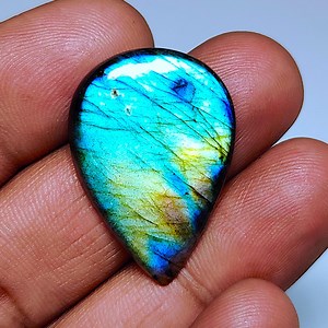 Spectrolite Cabochon Gemstone - Natural Gemstone for Silver Jewelry, Wire Wrapping, Rings, Pendants, Earrings Pear(33x23x5) - Etsy