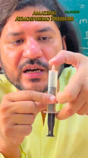 Mukul Rathi on Instagram: "Day 306/365 of sharing my teaching practices Topic :Understanding amazing fact about atmospheric pressure using a syringe 💉. When we close the cap of a bottle atmospheric pressure inside …. #teachingideas #atmophericpressure #conceptualphysics #jee #neet #reels #physics"