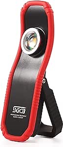 SGCB Deluxe LED Inspection Light, Pro Color Match LED Worklight Rechargeable COB 400/180 Lumens Cordless Magnetic Base Stand Swirls Scratches Finder for Car Detailing Photography Camping Hiking