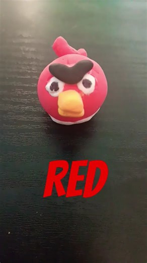 red from angry birds clay #art #gaming #game #angry #angrybirds #clay #claymation #red #birds #beak
