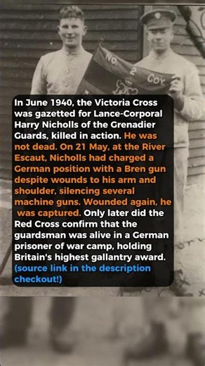 Awarded a posthumous VC while alive in captivity #short #history #ww2