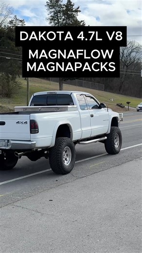 2001 Dodge Dakota 4.7L V8 w/ Magnaflow Magnapacks! . Check out our website>>>exhaustaddicts.com . DM us your submissions! . Call us at 615-612-6244! . Located at Discount Muffler & Custom Exhaust Nashville, TN! . #exhaustaddicts