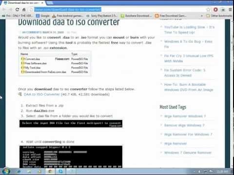 How To Convert Daa File To Iso For Free