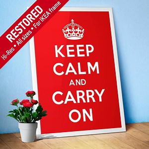 Keep Calm and Carry On. WW2, UK 1939 — Vintage Poster, Retro Print, Propaganda Poster, Quote Wall Art, Inspirational Print - Etsy