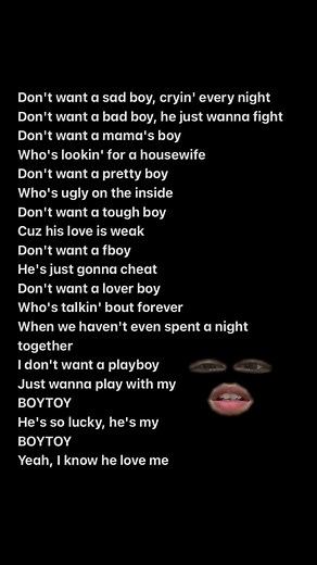 Boy Toy Full Lyrics and Translations