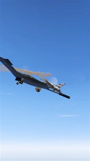 Typical F-16 C Fighter Jet Bravely Close To Shot Down B-21 Bomber In Gtav enhanced