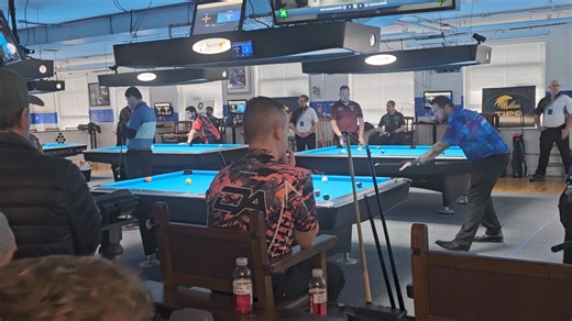 Rob vs David Amazin Billiards to get pass and watch everyone. | The Sharkstream