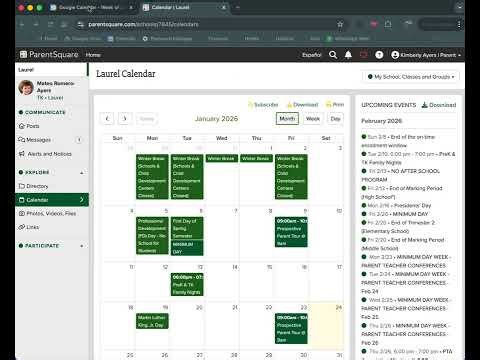 ParentSquare Calendar to Google Calendar (INSTRUCTIONS IN DESCRIPTION)