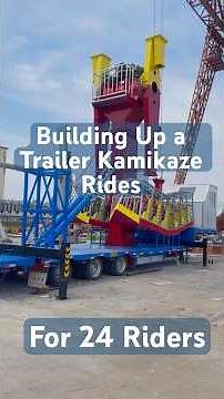 Building up a Portable Trailer Kamikaze Rides for 24 Riders by Bigjoys Amusement