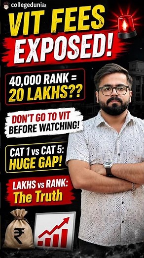 😱 VIT Vellore Fees & Cutoff Exposed! | Category 1 to 5 CSE & ECE Analysis 💸 #viteee #shorts #jee