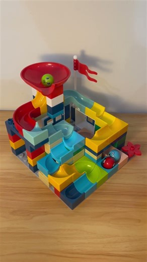 Marble Run ASMR Blocks 16 04b 🔴🔵🟡 #marblerun #asmr #marblerace
