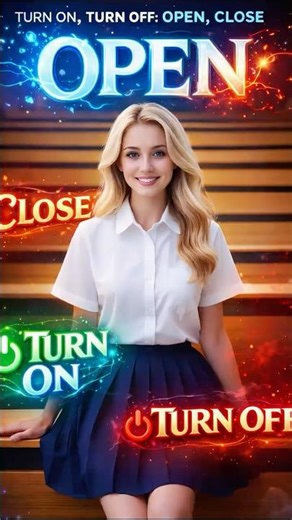 英语口语常见误区-2: 拒绝“直译”带来的尴尬 Aura！ Open vs Turn on, Close vs Turn off 💯#shorts #english #learnenglish