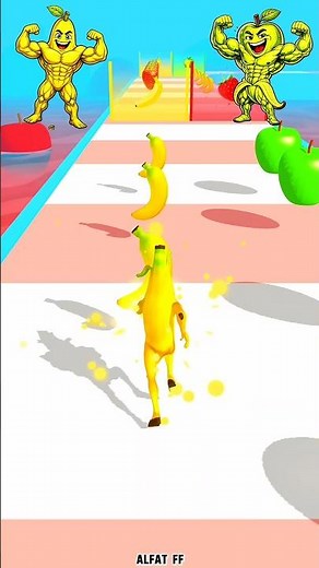 SWEET BANANA 🍌 GAMEPLAY - FRUIT RUNNER #3D #game #funnyvideo #어몽 #어몽어스