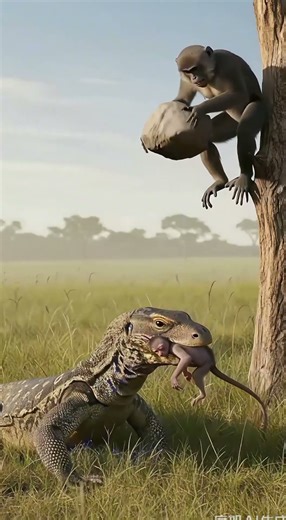 Monkeys using rocks! #FallingRock #Monkey