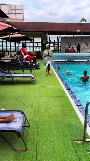 Enjoying a Beautiful Rooftop Pool Area