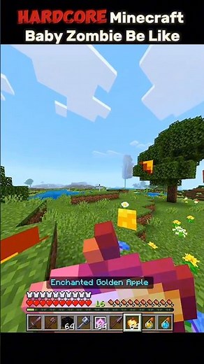 Hardcore Minecraft: Deadly Baby Zombie in Full Netherite Armor! 😱 #Shorts