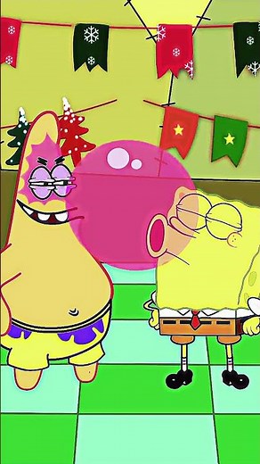 SpongeBob and Patrick Star Accidentally Kiss via Bubble #SpongeBob #PatrickStar #BubbleWand