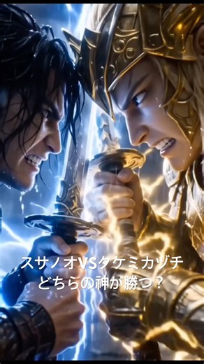 神話の時代。世界を揺らす荒神・スサノオ。武威を司る雷神・タケミカヅチ。互いに退かない。#日本神話 #スサノオ #タケミカヅチ #神話 #Short