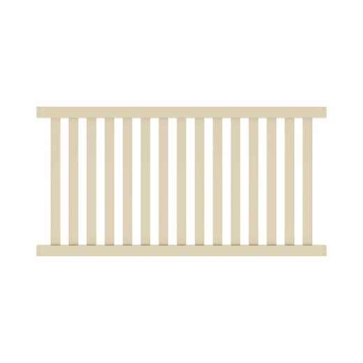 Check The Home Depot's Q&A Before Buying: Barrette Outdoor Living Ohio 4 ft. H x 8 ft. W Sand Vinyl Fence Panel (Unassembled)