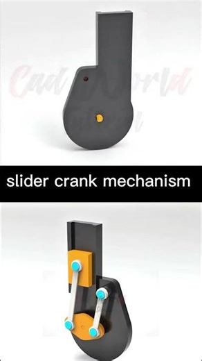 How to Design a Slider Crank Mechanism (3D CAD Tutorial)#shortfeed