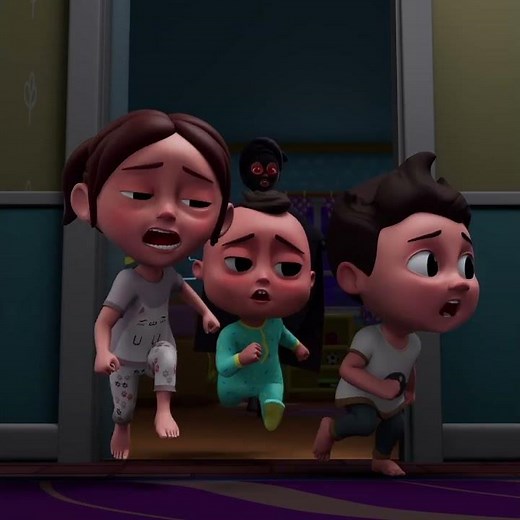The Midnight Mystery! 🌚 🕵️‍♂️ Scary Mask Surprise! #NurseryRhymes #KidsSongs #shorts