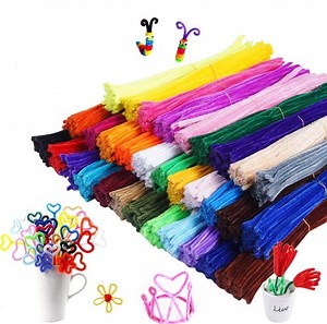 [Hot Item] DIY Craft Chenille Sticks Fuzzy Sticks Craft Kids Pipe Cleaner Set Handmade